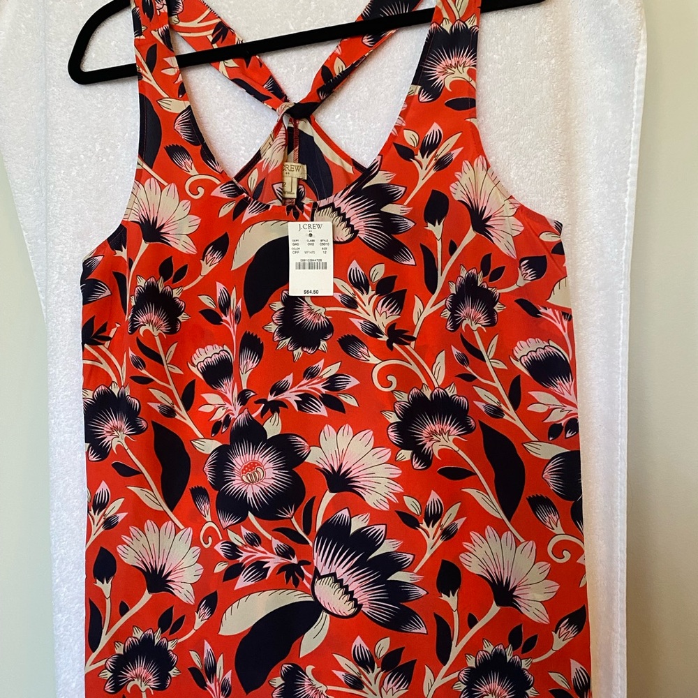 J.Crew Size 12 Exotic Flower Tank top -NWT
